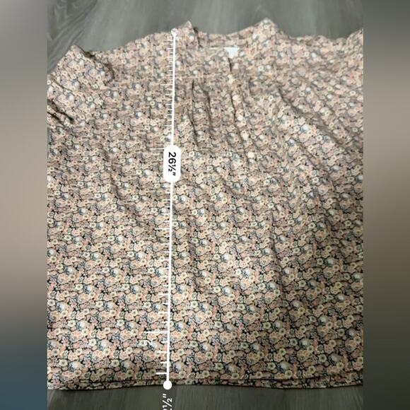 Ba&sh Freja Micro Floral Long Sleeve Button Neck‎ Cotton-Poplin Blouse Sz 3 (L) - Picture 9 of 10